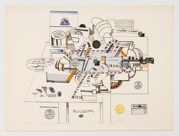 Saul Steinberg, Air Mail Still Life, 1970