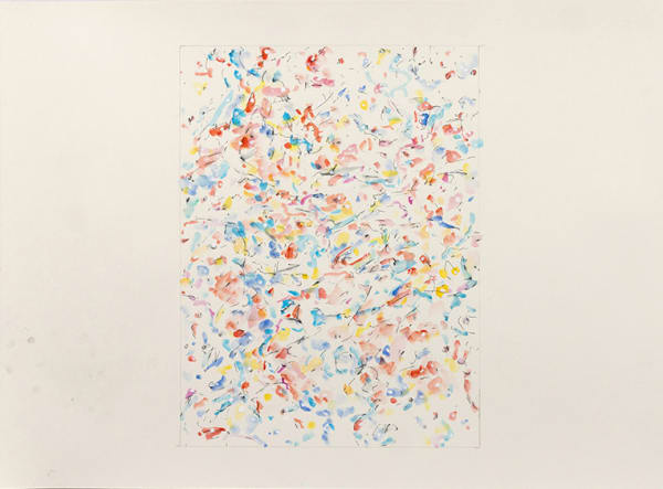 John Torreano Uncovering the Veil, 2025 watercolor, ink and gel pen on paper 22 x 30 1/2 inches