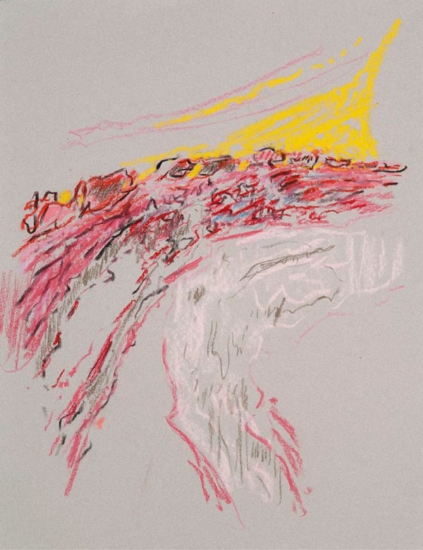 Robert Dash From Blue Hill IV, 2013 signed and dated lower right pastel on antique rag paper 25 1/2 x 19 3/4 inches 27 1/2 x 21 3/4 inches framed