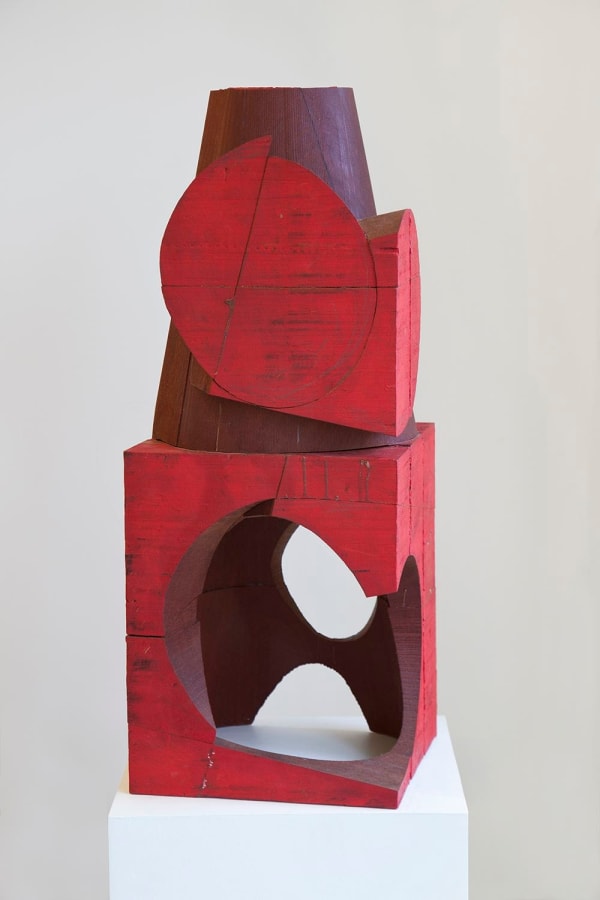 Mel Kendrick Untitled, 2007 signed and dated on base wood and Japan color 33 3/8 x 12 1/8 x 12 3/4 inches