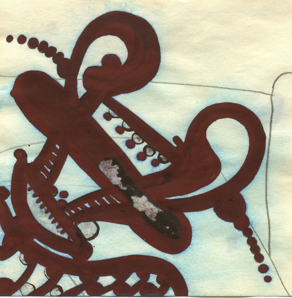 Sharon Horvath Untitled (SH138-06), 2006 initialed lower rightsigned versoinscription verso "8" ink, acrylic and pencil on paper 5 3/4 x 5 3/4 inches 13 x 13 inches matted