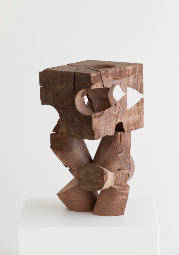 Mel Kendrick Blockhead, 2011 black walnut 12 1/2 x 7 x 6 inches