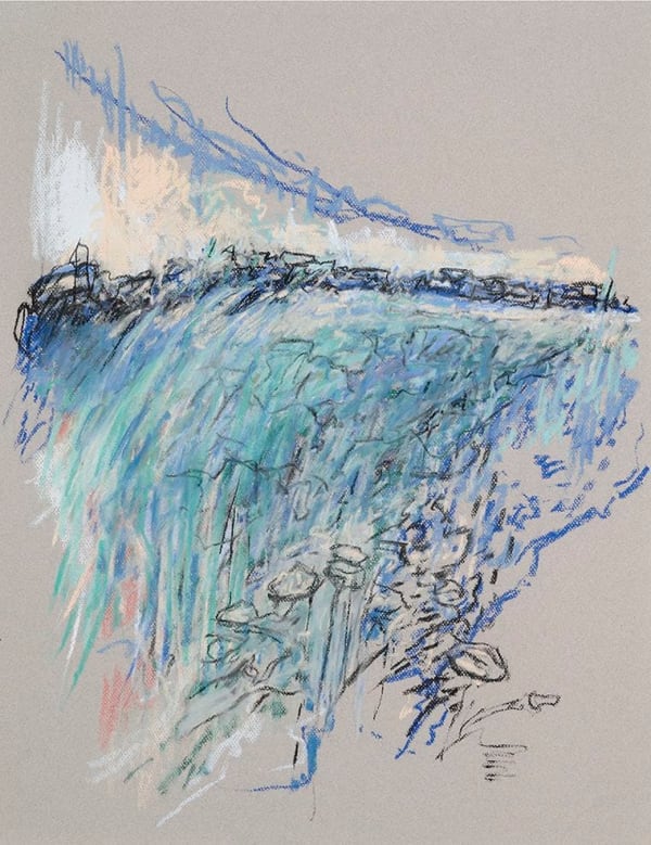 Robert Dash From Blue Hill II, 2013 signed and dated lower right pastel on antique rag paper 25 1/2 x 19 3/4 inches 27 1/2 x 21 3/4 inches framed