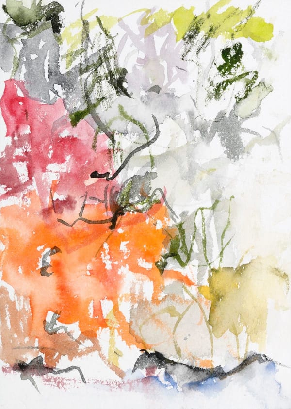 Robert Harms Little Fresh Pond, 2008 signed, titled and dated verso watercolor on paper 5 3/4 x 4 1/8 inches