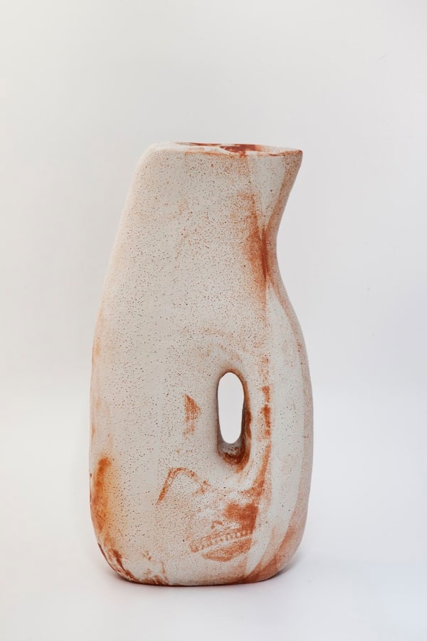 Toni Ross 08.1042, 2011 Shino glazed stoneware 21 x 11 1/2 x 7 inches