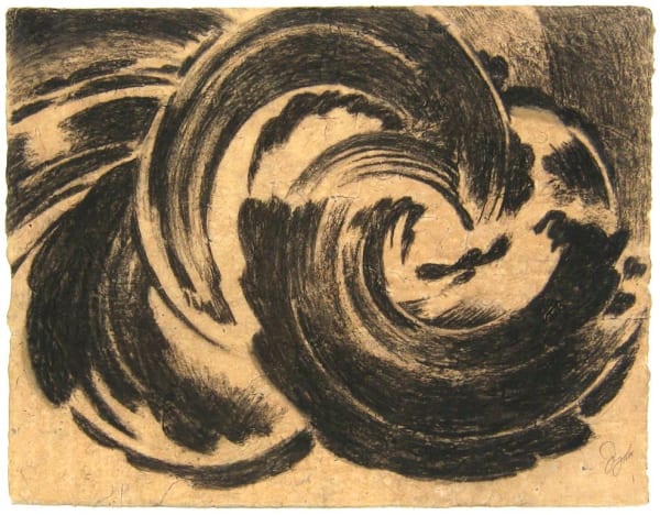 Jack Youngerman Untitled Charcoal #48, 1988 signed and dated lower right: JY 1988 charcoal on rice paper 19 1/8 x 24 3/4 inches 22 1/4 x 27 1/2 inches framed