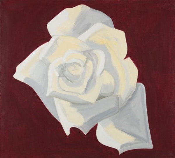 Alex Katz Untitled (Rose), 1966 signed and dated upper right oil on canvas 50 x 50 inches