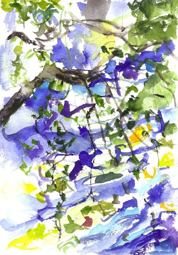 Robert Harms Little Fresh Pond, 2009 signed, titled and dated verso watercolor on paper 7 x 5 inches 15 3/8 x 12 3/4 inches framed