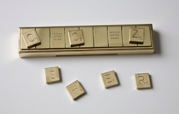 Christopher Hewat C.801 (triple score), 2008 brass 3/4 x 7 x 5 inches base: 1 3/8 x 12 1/2 x 5 1/2 inches