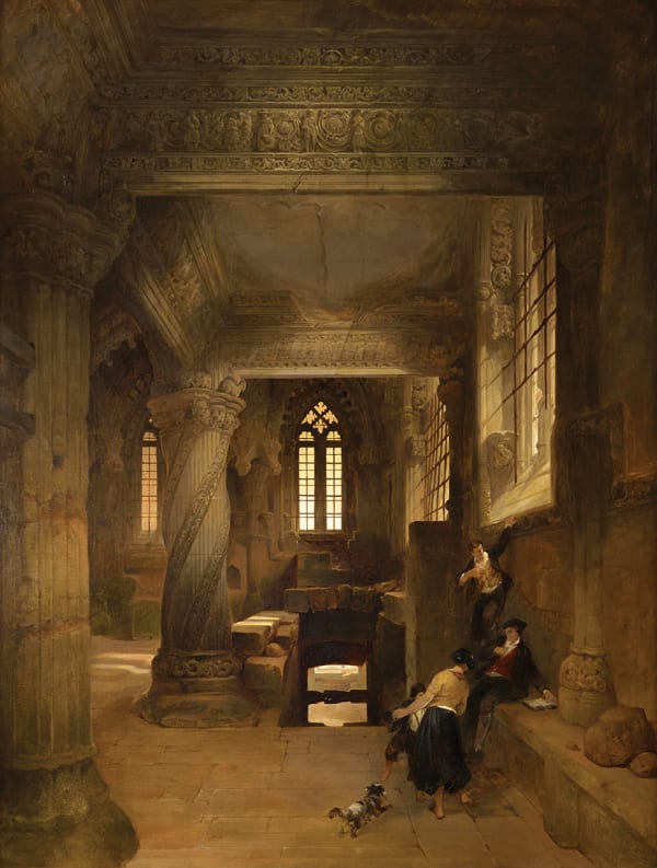 David Roberts RA, Interior of Rosslyn Chapel, 1844