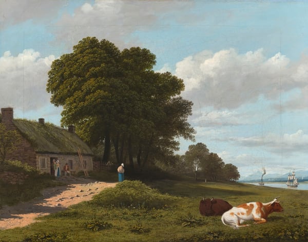 John Knox On the Clyde oil on canvas 21 ¾ x 27 ¼ inches