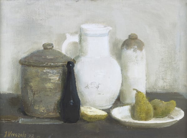 Imants Vecozols, Still Life with Black Bottle, 1992