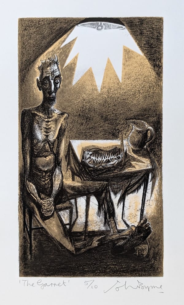 John Byrne RSA The Garret, 2012 signed, titled and numbered 5/10 in pencil to margin screenprint edition of 10 16 ¾ x 9 ¼ inches