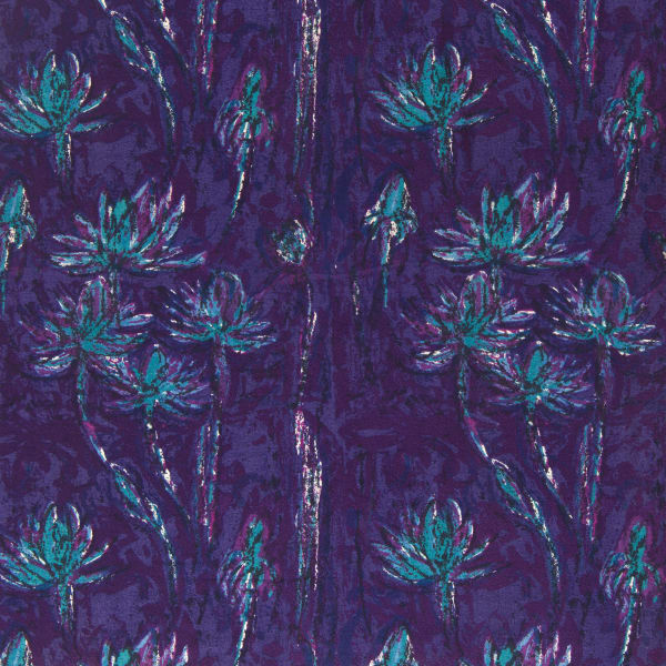 Althea McNish Trinidad (purple colourway), 1960 for Heal's printed cotton 61 x 45 inches