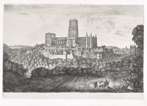 John Clerk of Eldin Durham etching and drypoint 2nd state 8 x 11 ¾ inches