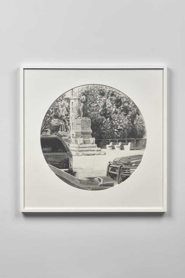 Kenny Hunter General Warren, 2006 signed and dated verso pencil on paper 52 cm diameter