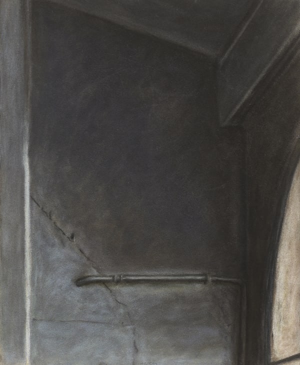 Avigdor Arikha, Studio corner with crack in the wall, c.1985