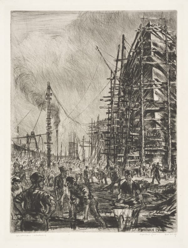 Sir Muirhead Bone HRSA HRWS, Shipbuilders, Whiteinch, 1893