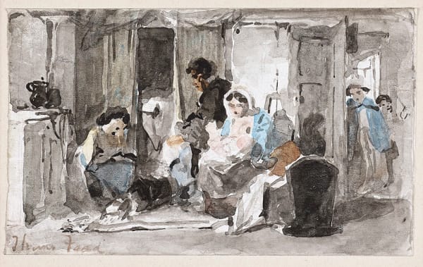 Thomas Faed RA ARSA, From dawn to sunset, first thoughts, c.1860