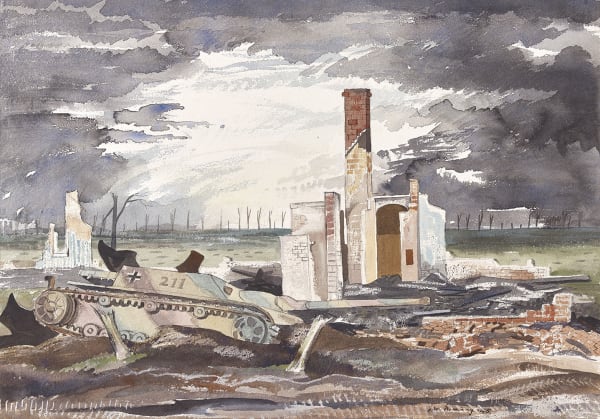 Ian Fleming RSA RSW, The Battlefield, 1945