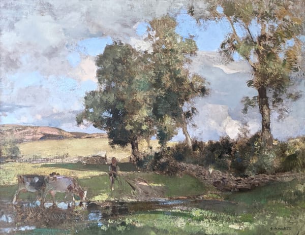 Edward Arthur Walton RSA PRSW, The Field Loning, c.1903