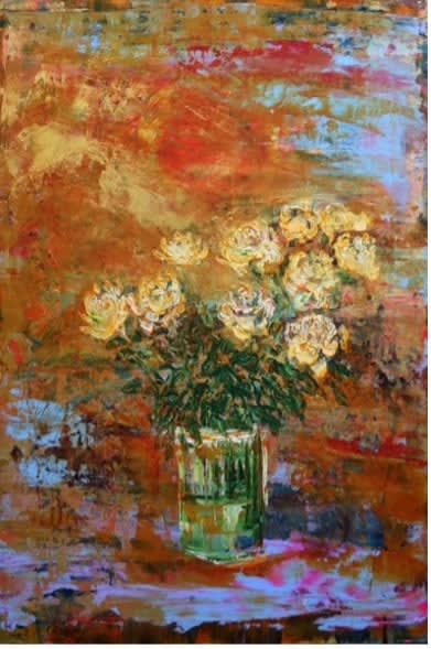 David Cottingham, White Roses in Sunlight, 2025