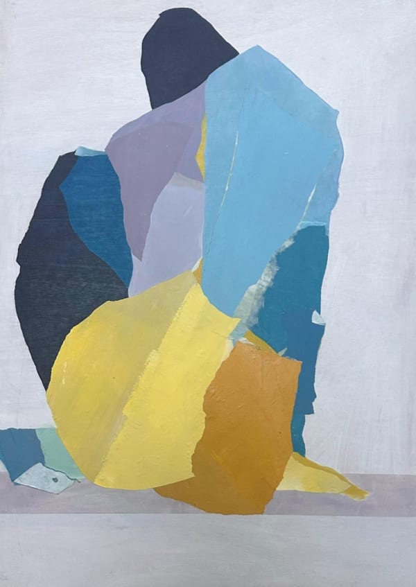 Annabel Hill Loureiro, Seated in Blue and Yellow, 2024