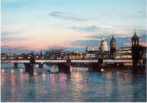 Alex Rennie, Dusk from London Bridge, 2024