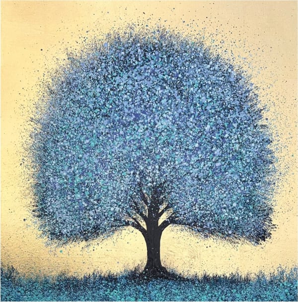 Jane Schofield, A Splash of Blue on Gold , 2024