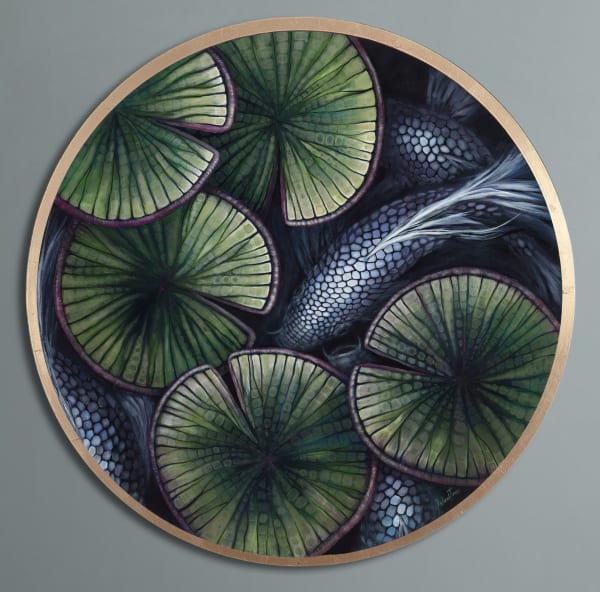 Deborah Jones, Aurora - Gold Leafed Veneer Acrylic Glass Orb, 2023