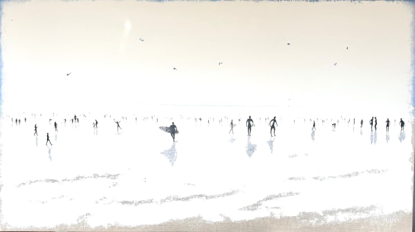 Eline De Jonge, Shadows on Sand - Beach Panorama, 2025