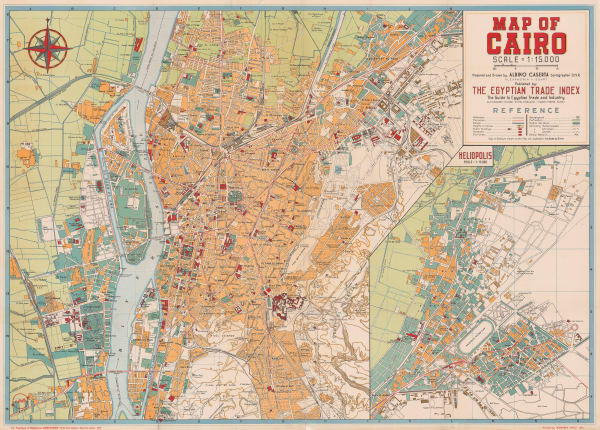 Albino Caserta, Map of Cairo, 1953