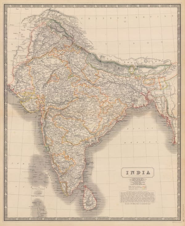 W. & A.K. Johnston, India, 1850 c