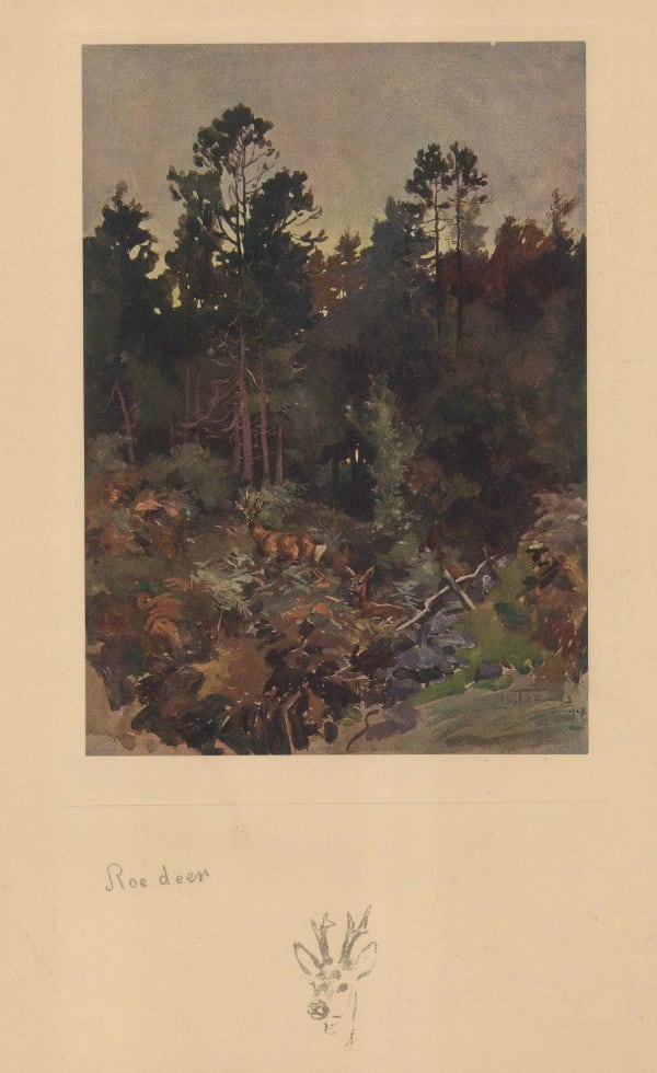 Lionel Edwards, Shooting - Deer, 1928