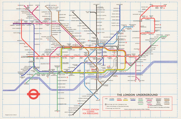 Paul E. Garbutt, London Underground Map, 1974
