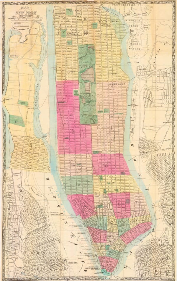 Matthew Dripps, New York City & Vicinity, 1865