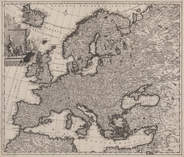 Carolus Allard, Uncommon map of Europe, 1690 c.