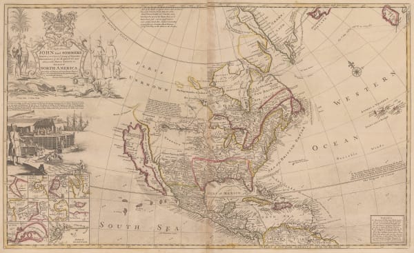 Herman Moll, Cod Fisheries of North America, 1733 c