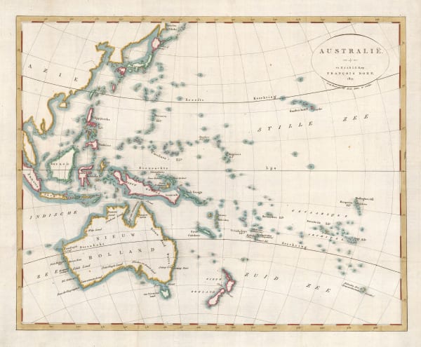 Rigobert Bonne, Australia and the South Pacific Ocean, 1817