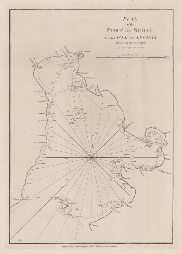 Laurie & Whittle, Chart of Subic Bay on Luzon Island, 1794