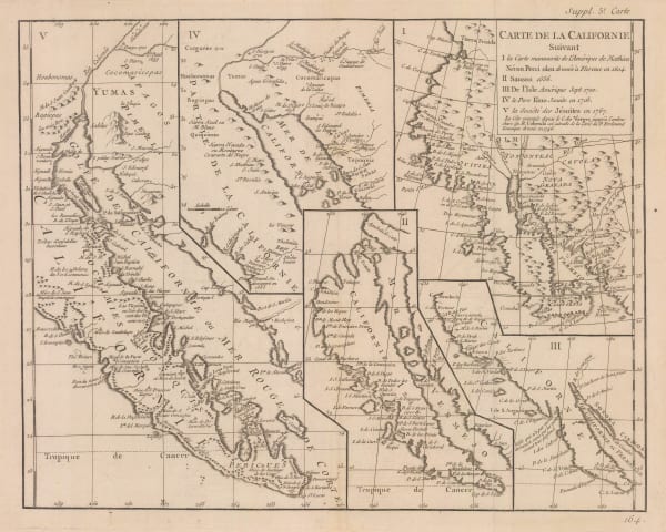 Robert de Vaugondy, Cartographic history of California, 1772