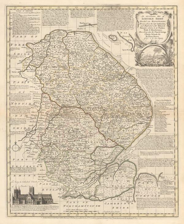 Emanuel Bowen, An Accurate Map of Lincoln Shire, 1777