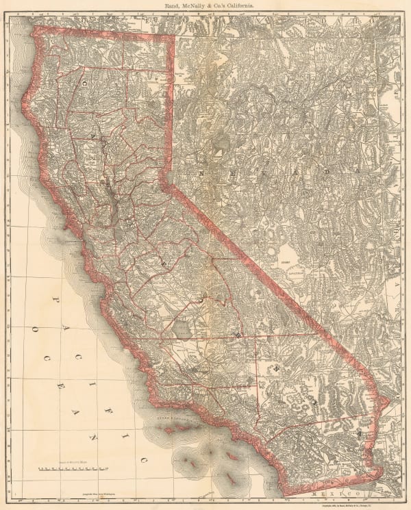Rand McNally, California, 1881