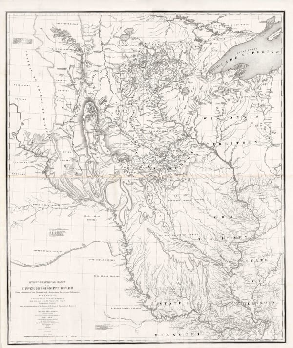 Joseph Nicolas Nicollet, Hydrographical Basin of the Upper Mississippi River, 1843