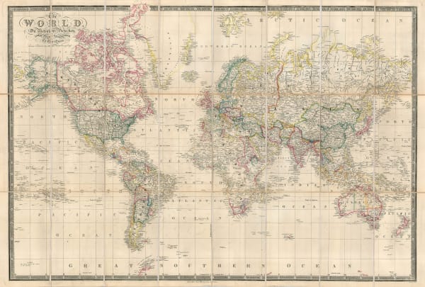 James Wyld, The World on Mercator's Projection, 1882 c.
