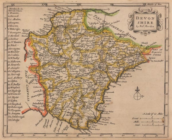 Robert Morden, Devon, 1708