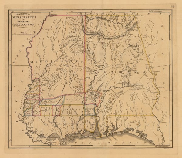 Matthew Carey, The State of Mississippi and Alabama Territory, 1818