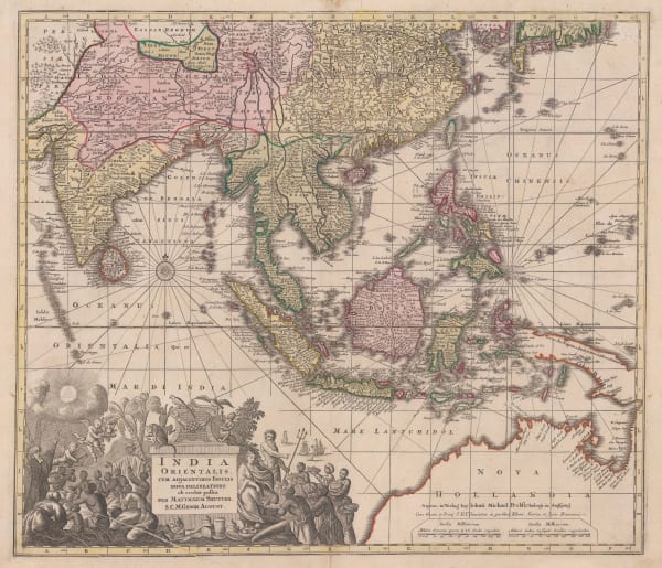Matthaus Seutter, South East Asia and India, 1760 c.