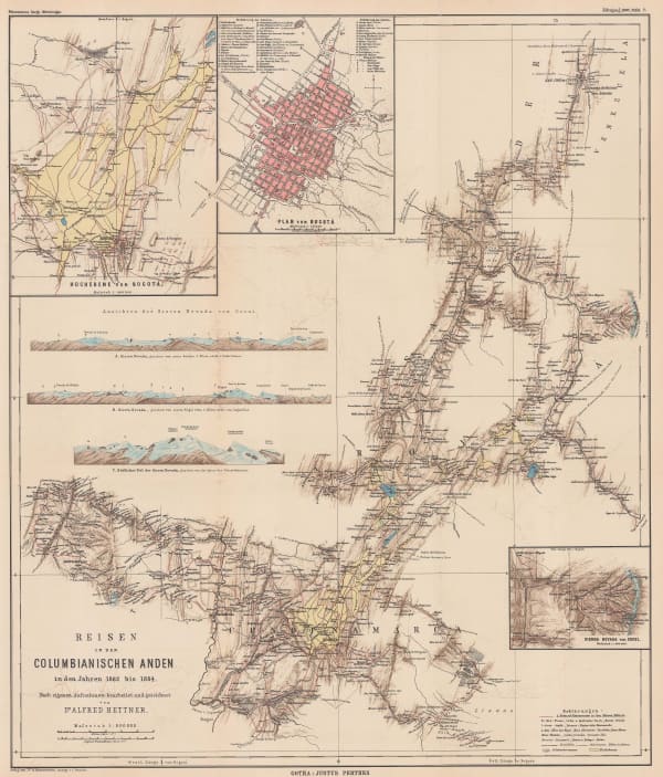 Justus Perthes, Andes in Colombia, 1888