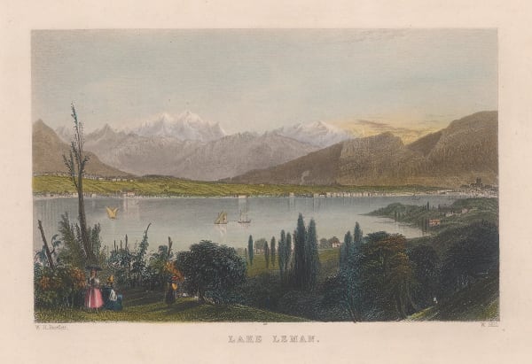William Bartlett, Switzerland - Lake Leman, 1836